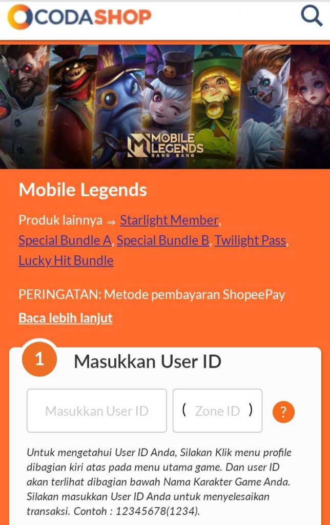 Beli Diamond Mobile Legends