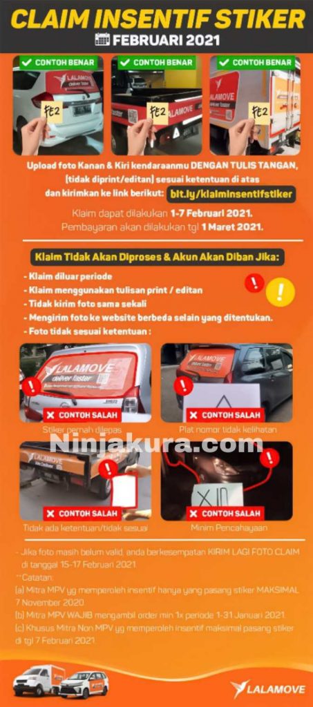 Informasi Cara Klaim Stiker Lalamove Driver