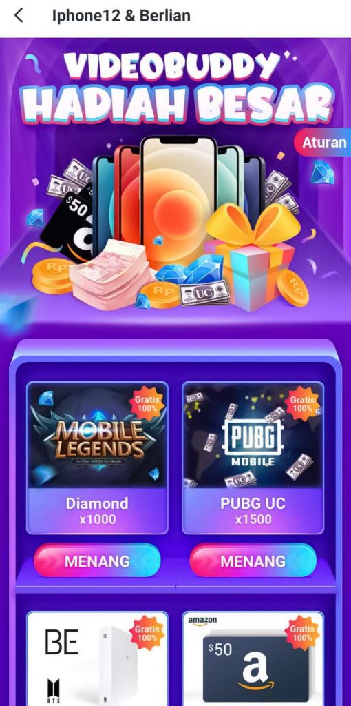 Cara Mendapat 1000+ Diamond Gratis dari VideoBuddy